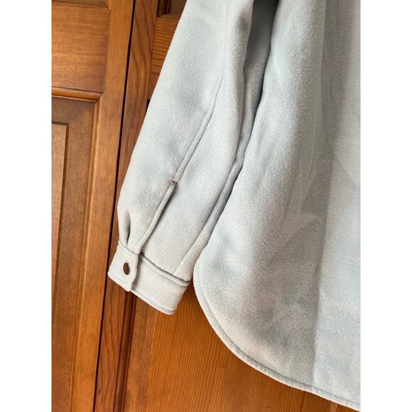 Abercrombie & Fitch Women's Button Up Shirt Jacket Shacket Light Blue Size XS - Picture 7 of 10